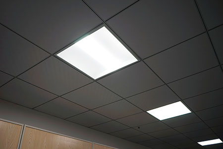 LED edge-lit flat panel lighting